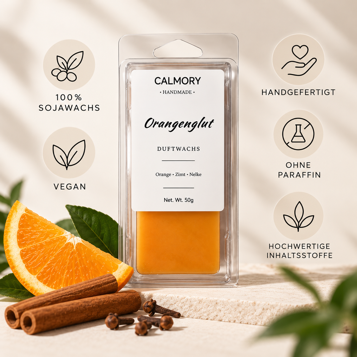 Orangenglut Duftwachs 50 g