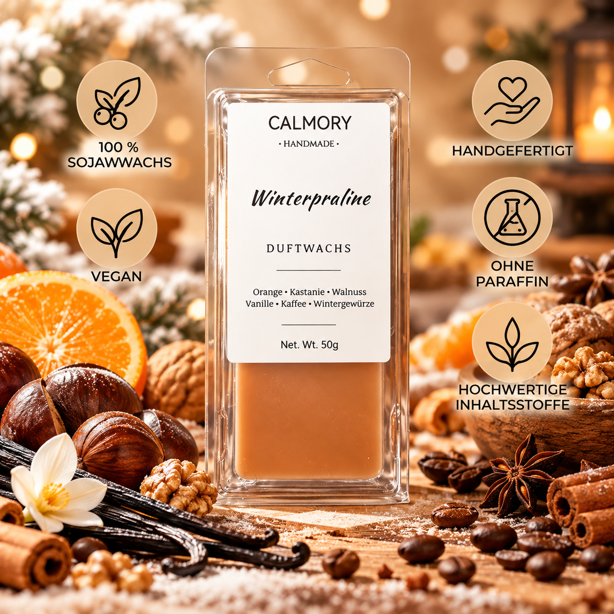 Winterpraline Duftwachs 50 g