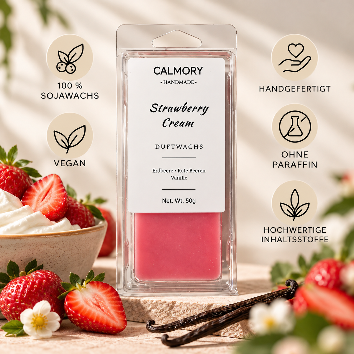 Strawberry Cream Duftwachs 50 g